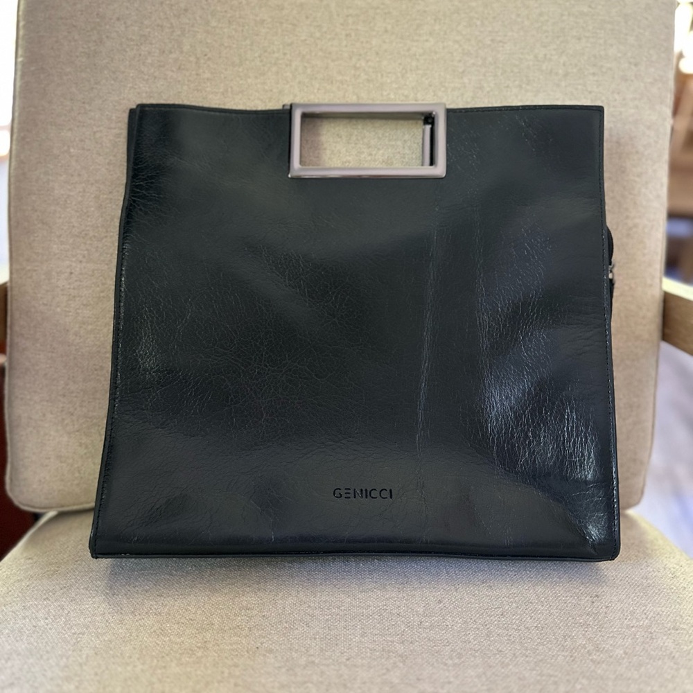 Black Leather Shoulder Bag